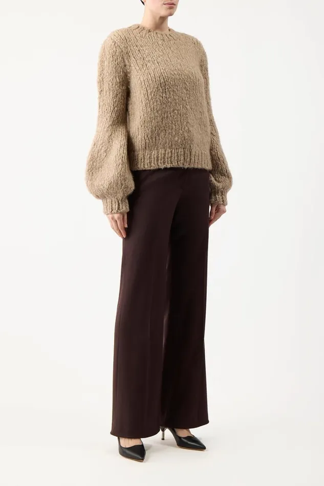 Gabriela Hearst Sweaters and Turtlenecks Women Clarissa Knit Sweater In Camel Welfat Cashmere