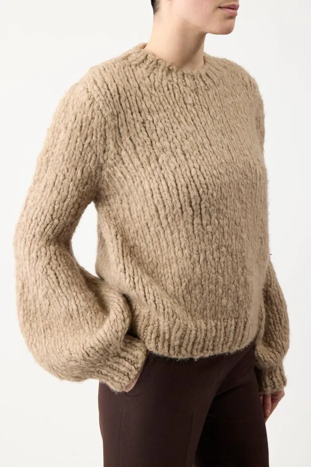 Gabriela Hearst Sweaters and Turtlenecks Women Clarissa Knit Sweater In Camel Welfat Cashmere