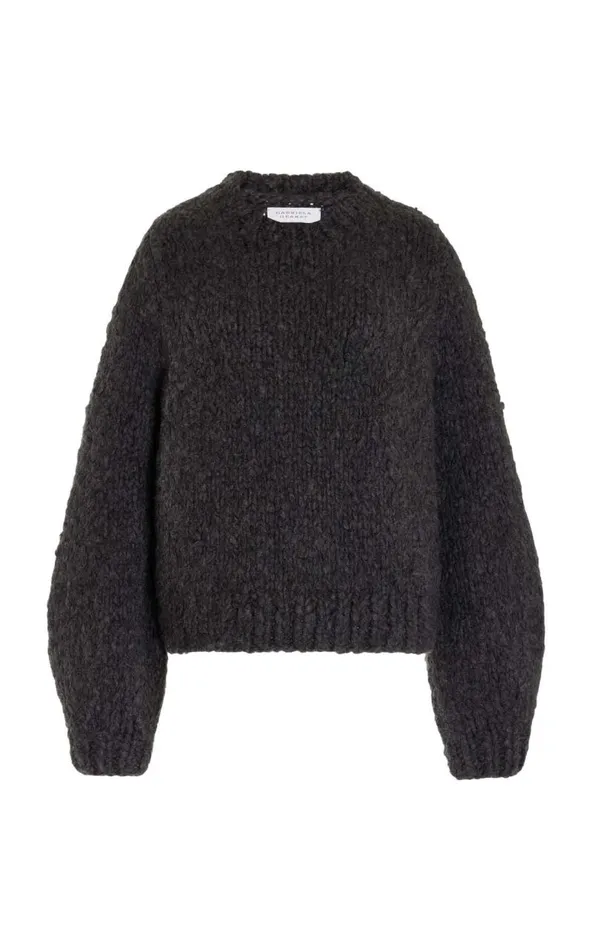 Gabriela Hearst Sweaters and Turtlenecks Women Clarissa Knit Sweater In Charcoal Welfat Cashmere Gabriela Hearst Sweaters and Turtlenecks Women Clarissa Knit Sweater In Charcoal Welfat Cashmere