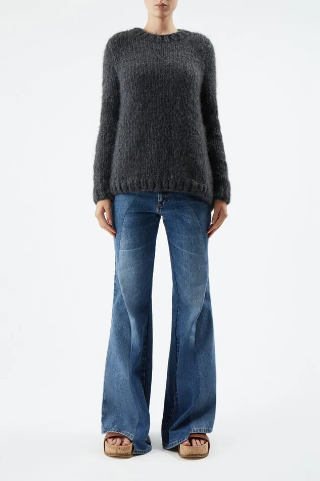 Gabriela Hearst Sweaters and Turtlenecks Women Clarissa Knit Sweater In Charcoal Welfat Cashmere