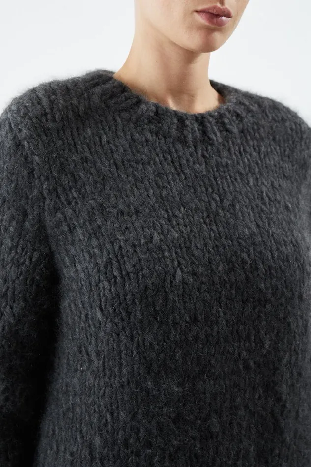 Gabriela Hearst Sweaters and Turtlenecks Women Clarissa Knit Sweater In Charcoal Welfat Cashmere