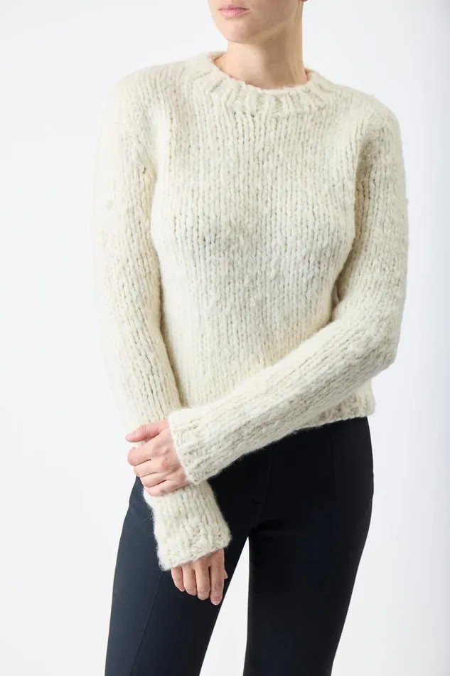 Gabriela Hearst Sweaters and Turtlenecks Women Dalton Knit Sweater In Ivory Welfat Cashmere