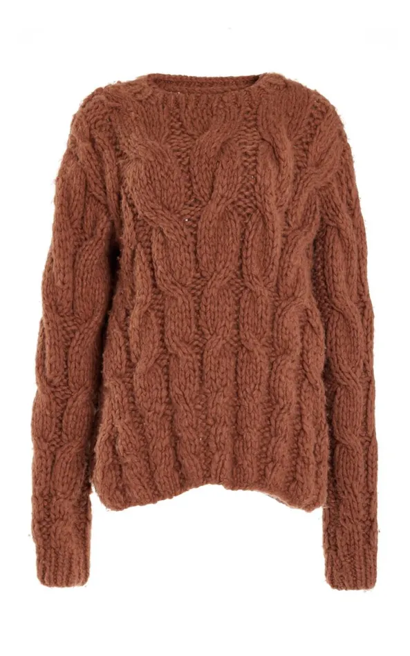 Gabriela Hearst Sweaters and Turtlenecks Women Ember Knit Sweater In Cognac Welfat Cashmere Gabriela Hearst Sweaters and Turtlenecks Women Ember Knit Sweater In Cognac Welfat Cashmere