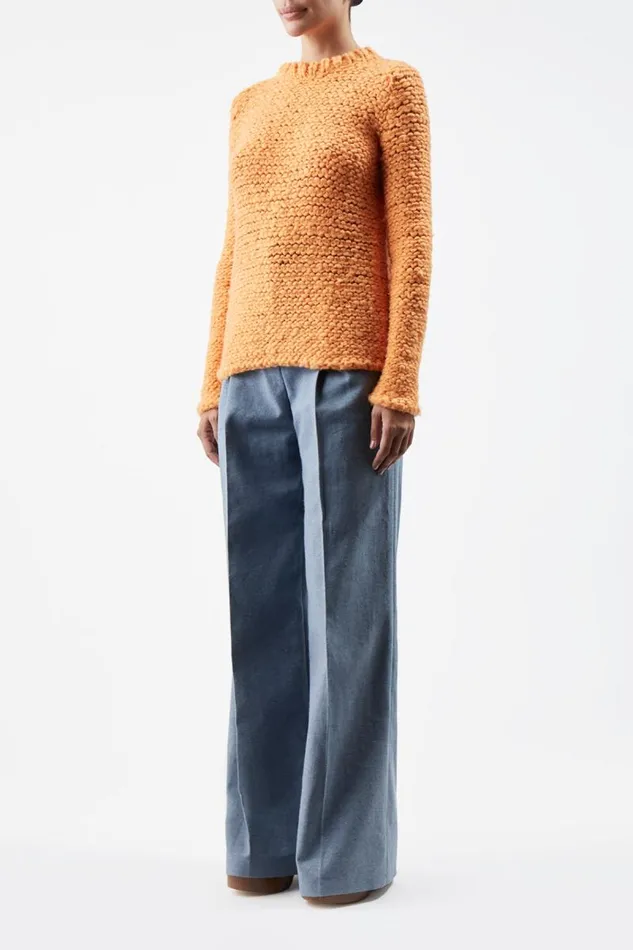 Gabriela Hearst Sweaters and Turtlenecks Women Larenzo Knit Sweater In Fluorescent Orange Welfat Cashmere