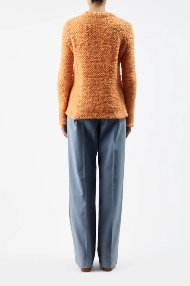 Gabriela Hearst Sweaters and Turtlenecks Women Larenzo Knit Sweater In Fluorescent Orange Welfat Cashmere
