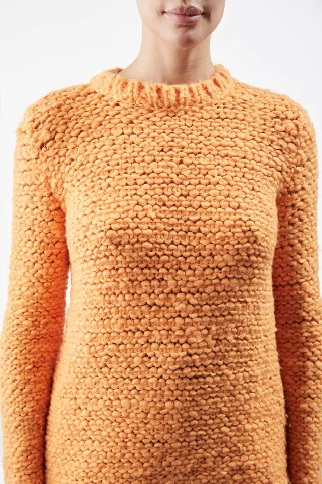 Gabriela Hearst Sweaters and Turtlenecks Women Larenzo Knit Sweater In Fluorescent Orange Welfat Cashmere
