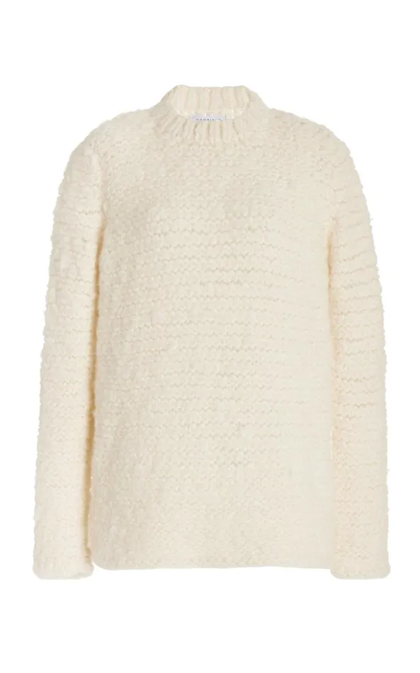 Gabriela Hearst Sweaters and Turtlenecks Women Larenzo Knit Sweater In Ivory Welfat Cashmere Gabriela Hearst Sweaters and Turtlenecks Women Larenzo Knit Sweater In Ivory Welfat Cashmere