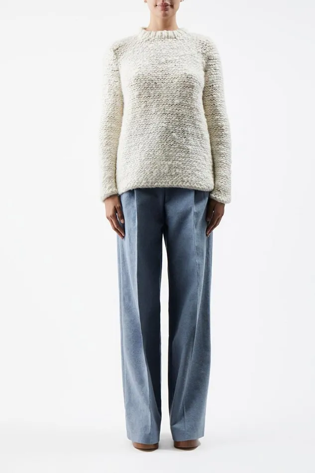 Gabriela Hearst Sweaters and Turtlenecks Women Larenzo Knit Sweater In Ivory Welfat Cashmere