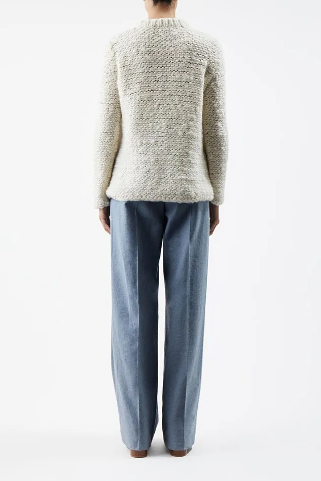 Gabriela Hearst Sweaters and Turtlenecks Women Larenzo Knit Sweater In Ivory Welfat Cashmere