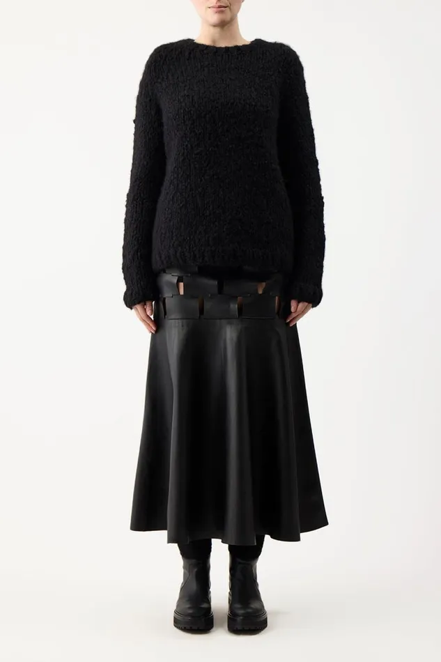Gabriela Hearst Sweaters and Turtlenecks Women Lawrence Knit Sweater In Black Welfat Cashmere