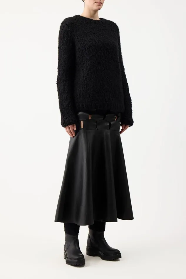 Gabriela Hearst Sweaters and Turtlenecks Women Lawrence Knit Sweater In Black Welfat Cashmere