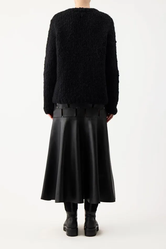 Gabriela Hearst Sweaters and Turtlenecks Women Lawrence Knit Sweater In Black Welfat Cashmere