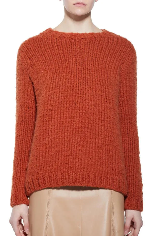 Gabriela Hearst Sweaters and Turtlenecks Women Lawrence Knit Sweater In Copper Welfat Cashmere
