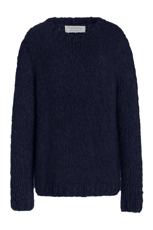 Gabriela Hearst Sweaters and Turtlenecks Women Lawrence Knit Sweater In Dark Navy Welfat Cashmere Gabriela Hearst Sweaters and Turtlenecks Women Lawrence Knit Sweater In Dark Navy Welfat Cashmere