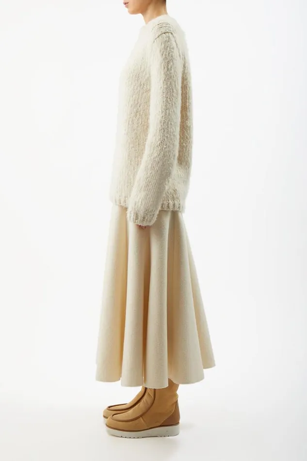 Gabriela Hearst Sweaters and Turtlenecks Women Lawrence Knit Sweater In Ivory Welfat Cashmere