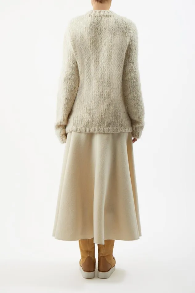 Gabriela Hearst Sweaters and Turtlenecks Women Lawrence Knit Sweater In Ivory Welfat Cashmere