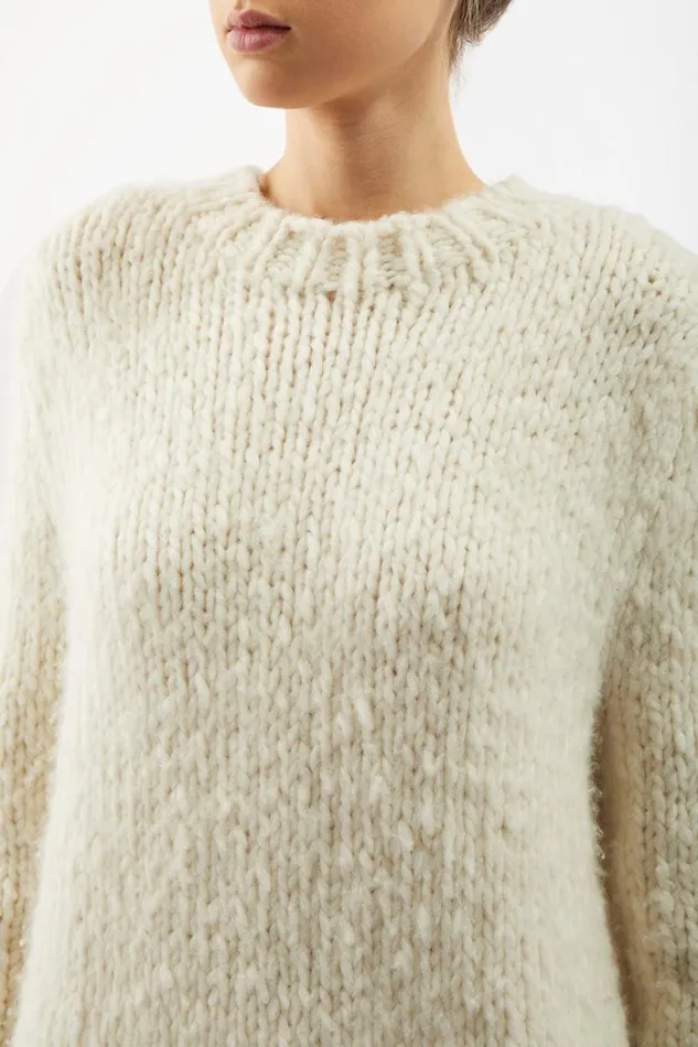 Gabriela Hearst Sweaters and Turtlenecks Women Lawrence Knit Sweater In Ivory Welfat Cashmere