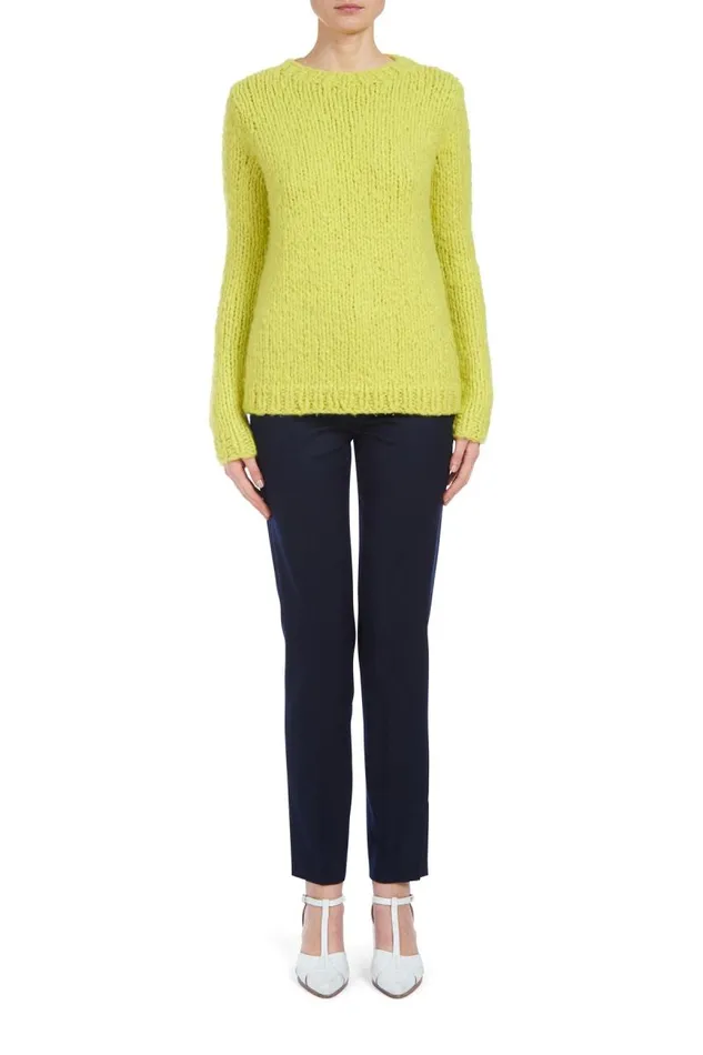 Gabriela Hearst Sweaters and Turtlenecks Women Lawrence Knit Sweater In Lemon Welfat Cashmere