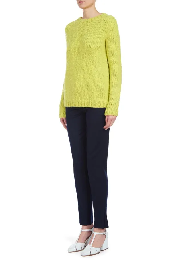 Gabriela Hearst Sweaters and Turtlenecks Women Lawrence Knit Sweater In Lemon Welfat Cashmere