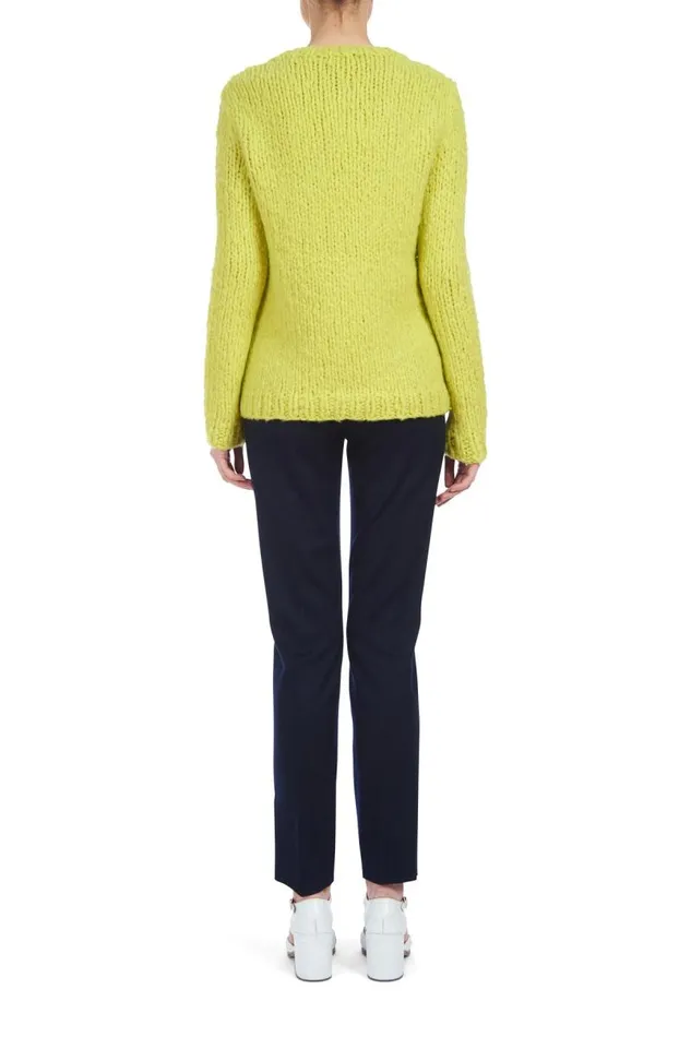 Gabriela Hearst Sweaters and Turtlenecks Women Lawrence Knit Sweater In Lemon Welfat Cashmere