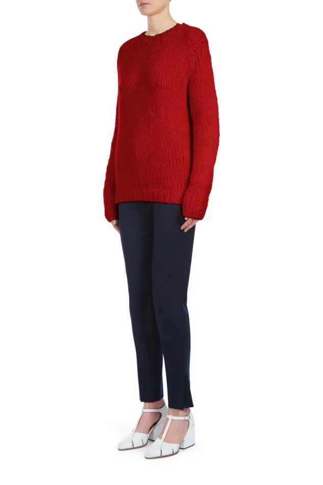 Gabriela Hearst Sweaters and Turtlenecks Women Lawrence Knit Sweater In Red Welfat Cashmere