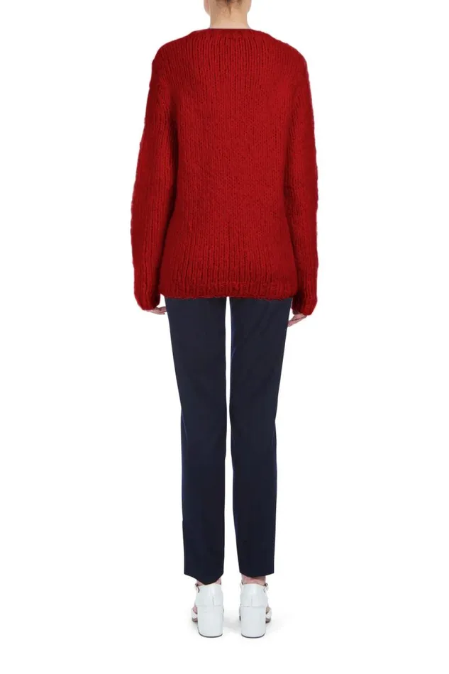 Gabriela Hearst Sweaters and Turtlenecks Women Lawrence Knit Sweater In Red Welfat Cashmere