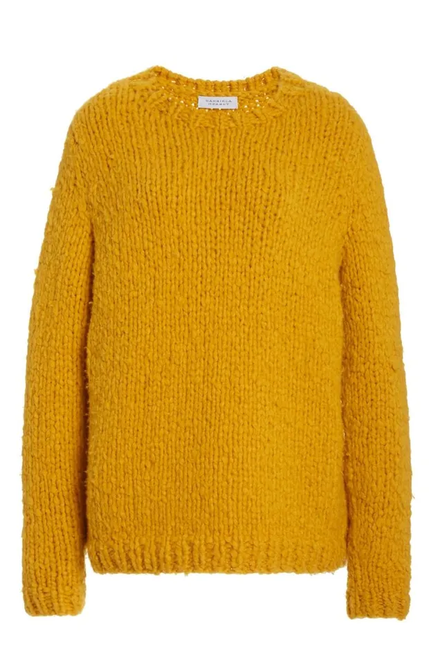 Gabriela Hearst Sweaters and Turtlenecks Women Lawrence Knit Sweater In Saffron Welfat Cashmere Gabriela Hearst Sweaters and Turtlenecks Women Lawrence Knit Sweater In Saffron Welfat Cashmere