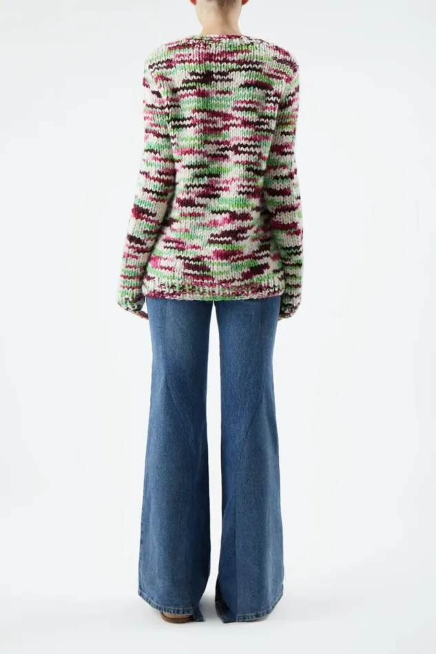 Gabriela Hearst Sweaters and Turtlenecks Women Lawrence Knit Sweater In Space Dye Jewel Multi Welfat Cashmere