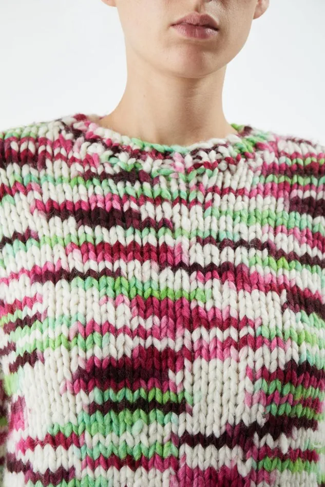 Gabriela Hearst Sweaters and Turtlenecks Women Lawrence Knit Sweater In Space Dye Jewel Multi Welfat Cashmere