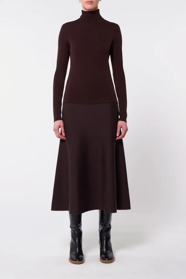 Gabriela Hearst Sweaters and Turtlenecks Women May Knit Turtleneck In Chocolate Merino Wool Cashmere