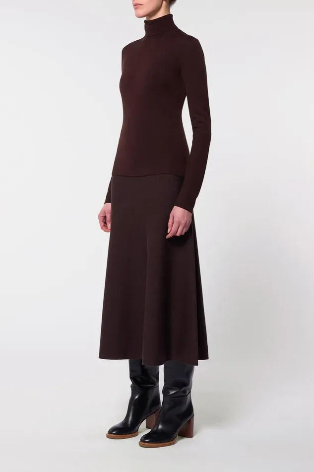 Gabriela Hearst Sweaters and Turtlenecks Women May Knit Turtleneck In Chocolate Merino Wool Cashmere