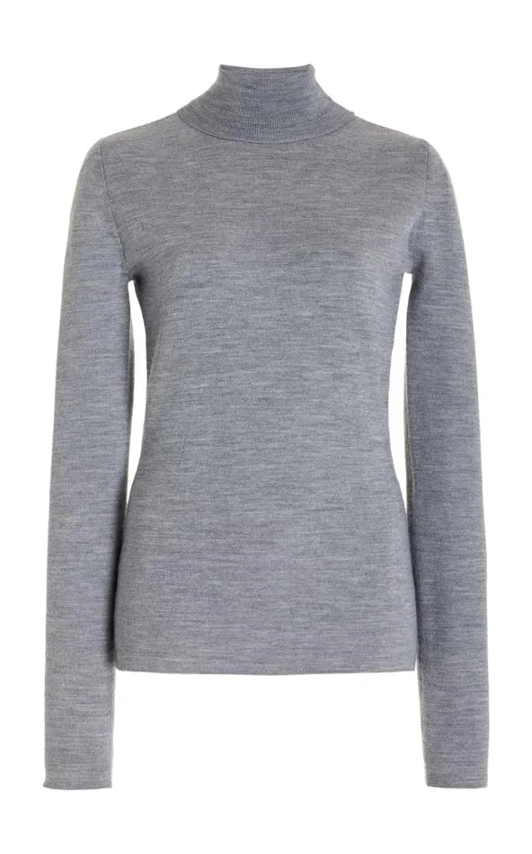 Gabriela Hearst Sweaters and Turtlenecks Women May Knit Turtleneck In Heather Grey Merino Wool Cashmere Gabriela Hearst Sweaters and Turtlenecks Women May Knit Turtleneck In Heather Grey Merino Wool Cashmere