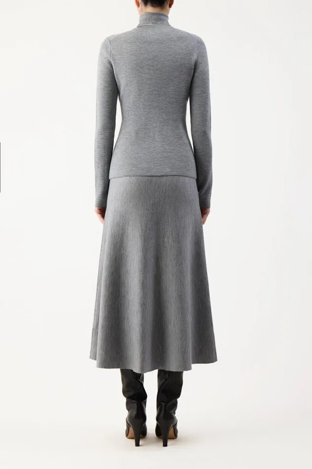 Gabriela Hearst Sweaters and Turtlenecks Women May Knit Turtleneck In Heather Grey Merino Wool Cashmere