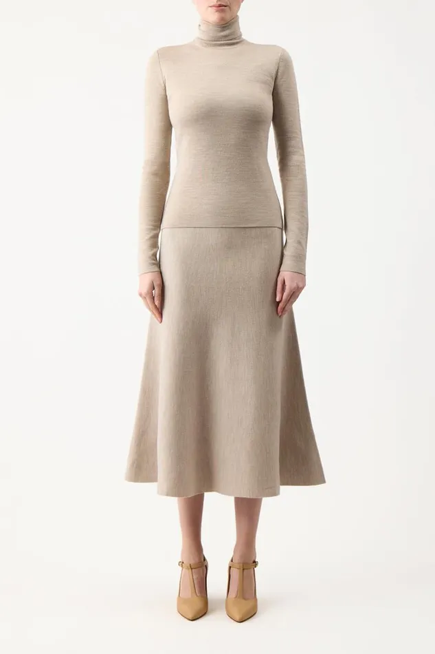 Gabriela Hearst Sweaters and Turtlenecks Women May Knit Turtleneck In Oatmeal Merino Wool Cashmere Gabriela Hearst Sweaters and Turtlenecks Women May Knit Turtleneck In Oatmeal Merino Wool Cashmere