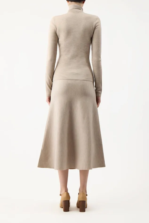 Gabriela Hearst Sweaters and Turtlenecks Women May Knit Turtleneck In Oatmeal Merino Wool Cashmere