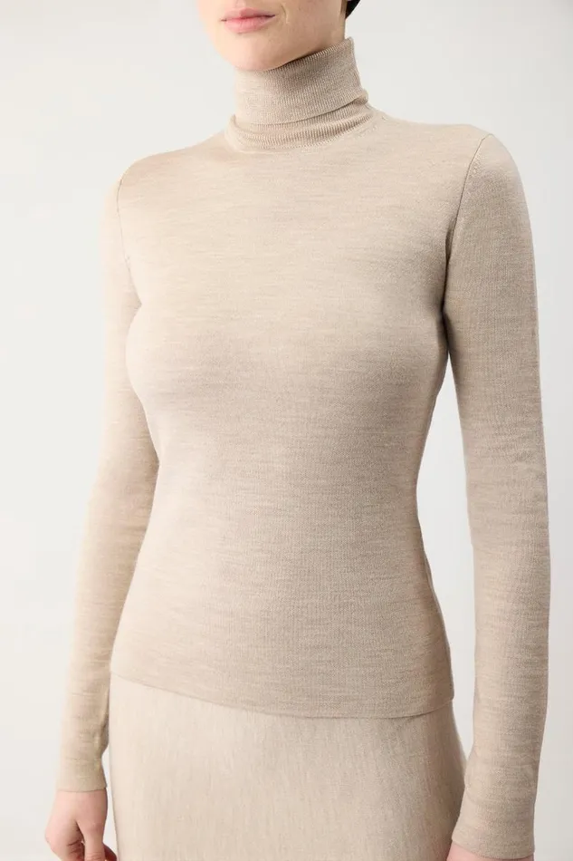 Gabriela Hearst Sweaters and Turtlenecks Women May Knit Turtleneck In Oatmeal Merino Wool Cashmere