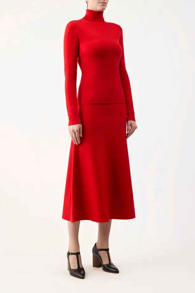 Gabriela Hearst Sweaters and Turtlenecks Women May Knit Turtleneck In Red Topaz Merino Wool Cashmere