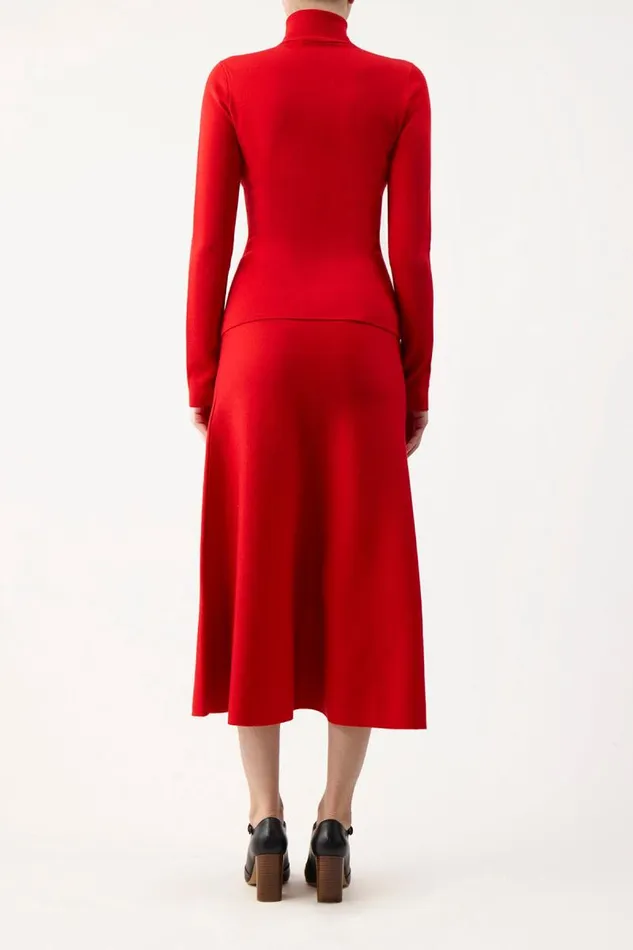 Gabriela Hearst Sweaters and Turtlenecks Women May Knit Turtleneck In Red Topaz Merino Wool Cashmere