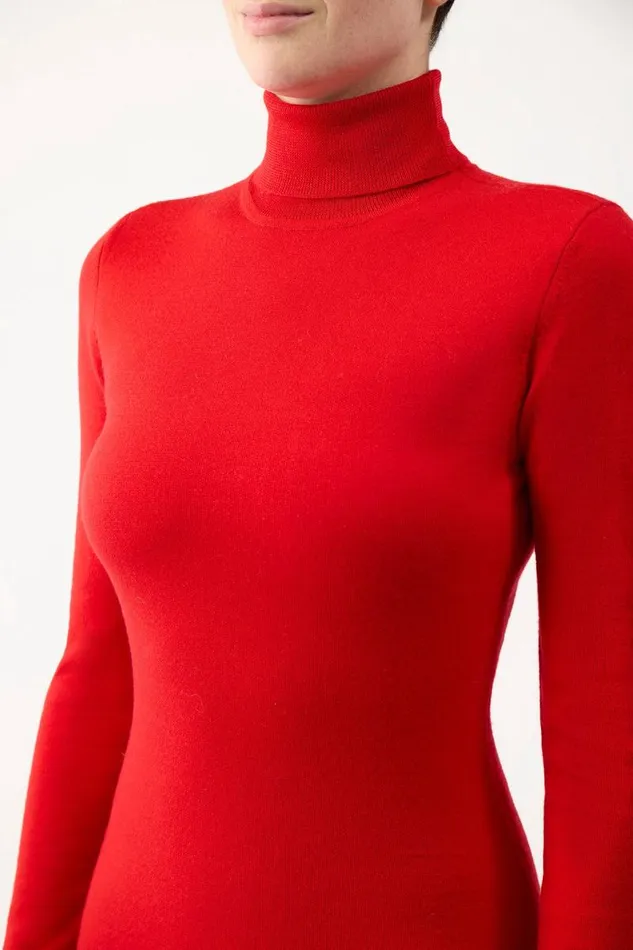 Gabriela Hearst Sweaters and Turtlenecks Women May Knit Turtleneck In Red Topaz Merino Wool Cashmere