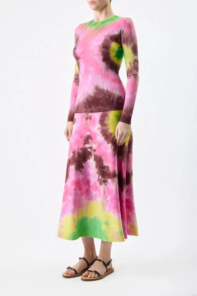 Gabriela Hearst Sweaters and Turtlenecks Women Miller Knit Sweater In Multi Tie Dye Cashmere