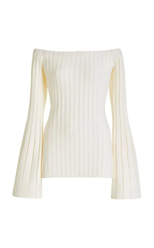 Gabriela Hearst Sweaters and Turtlenecks Women Nelson Knit Sweater In Ivory Merino Wool Cashmere Gabriela Hearst Sweaters and Turtlenecks Women Nelson Knit Sweater In Ivory Merino Wool Cashmere