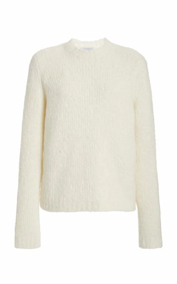 Gabriela Hearst Sweaters and Turtlenecks Women Philippe Knit Sweater In Ivory Cashmere Boucle Gabriela Hearst Sweaters and Turtlenecks Women Philippe Knit Sweater In Ivory Cashmere Boucle