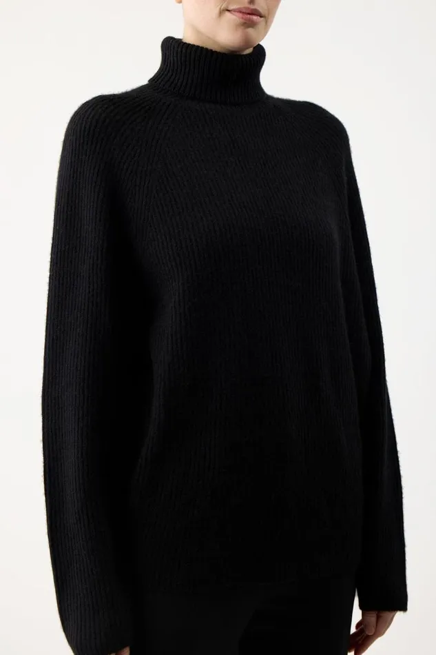 Gabriela Hearst Sweaters and Turtlenecks Women Wigman Knit Turtleneck Sweater In Black Cashmere