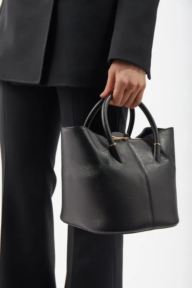 Gabriela Hearst Top Handles WomenMen Baez Bag In Black Nappa Leather