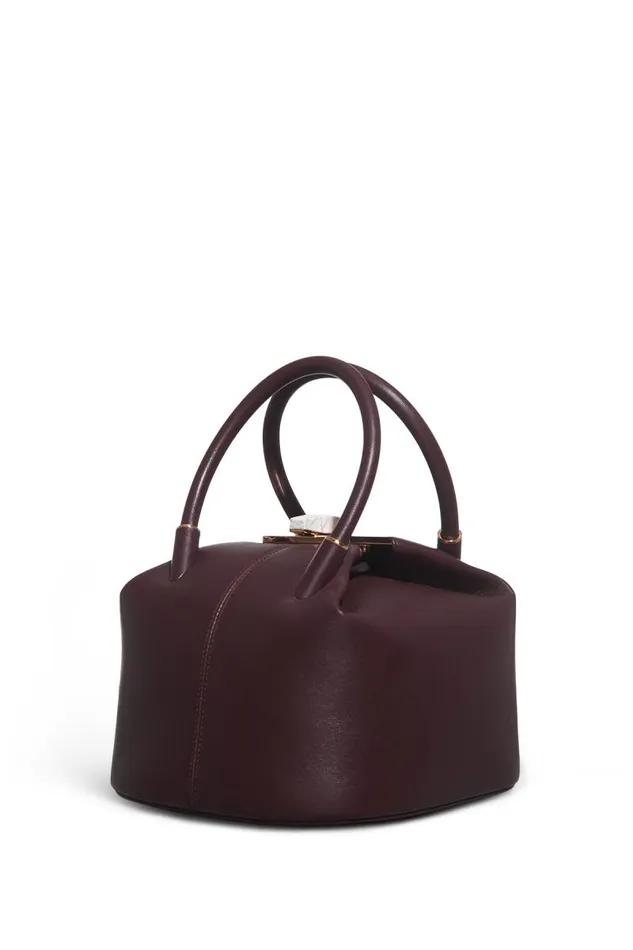 Gabriela Hearst Top Handles WomenMen Baez Bag In Bordeaux Nappa Leather