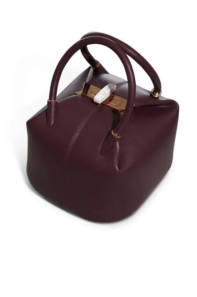 Gabriela Hearst Top Handles WomenMen Baez Bag In Bordeaux Nappa Leather