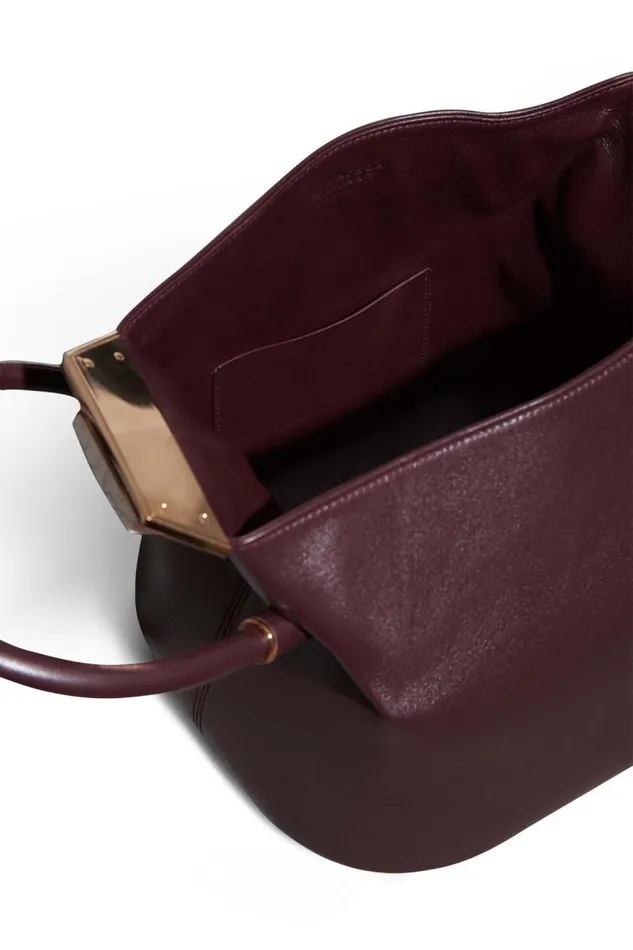 Gabriela Hearst Top Handles WomenMen Baez Bag In Bordeaux Nappa Leather