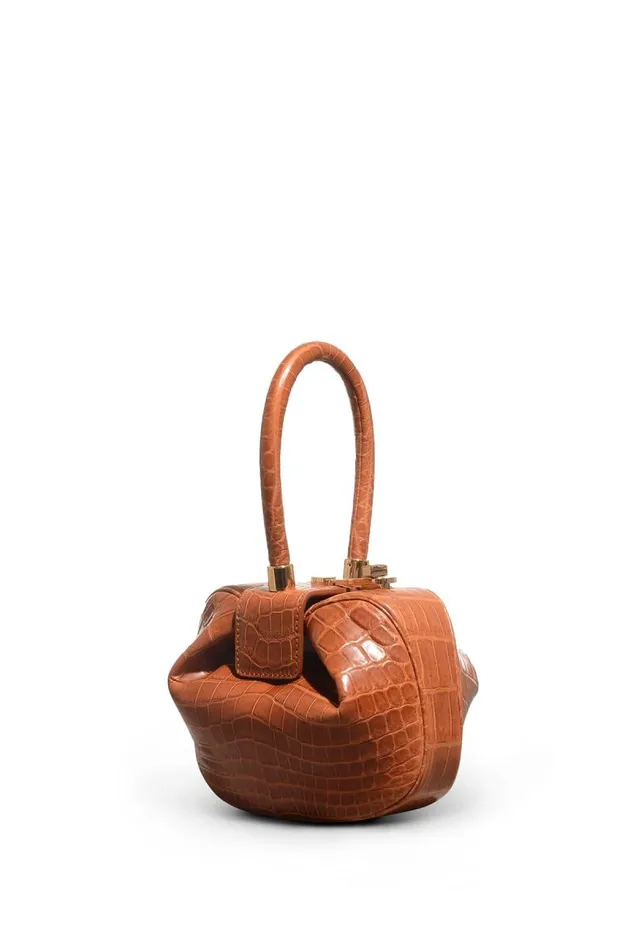 Gabriela Hearst Top Handles WomenMen Demi Bag In Cognac Crocodile Leather