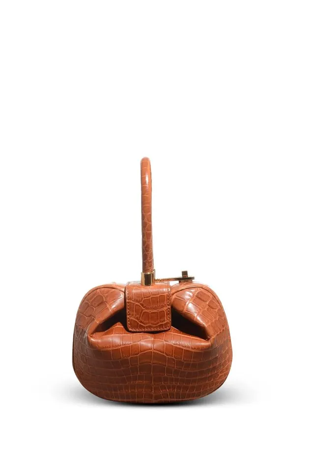 Gabriela Hearst Top Handles WomenMen Demi Bag In Cognac Crocodile Leather