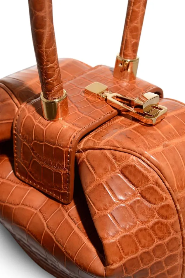 Gabriela Hearst Top Handles WomenMen Demi Bag In Cognac Crocodile Leather